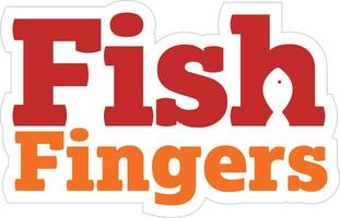 peixe dedo logotipo Projeto vetor