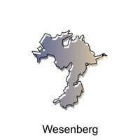 Alto detalhado vetor mapa do wesenberg moderno contorno, logotipo vetor Projeto. abstrato, desenhos conceito, logotipo, logótipo elemento para modelo.