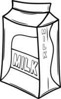 desenho animado do leite isolado em branco vetor