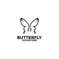 borboleta logotipo. luxo borboleta linha arte, universal Prêmio borboleta símbolo logótipo vetor