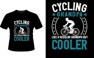 ciclismo Vovô gostar uma regular Vovô mas resfriador ou avô camiseta Projeto ou avô dia t camisa Projeto vetor