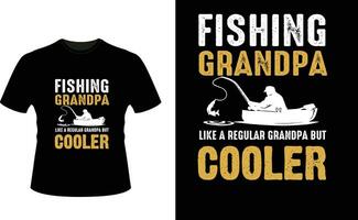 pescaria Vovô gostar uma regular Vovô mas resfriador ou avô camiseta Projeto ou avô dia t camisa Projeto vetor