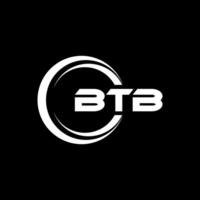 btb logotipo projeto, inspiração para uma único identidade. moderno elegância e criativo Projeto. marca d'água seu sucesso com a impressionante isto logotipo. vetor