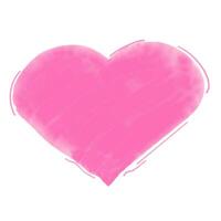 aguarela pintado Rosa coração aguarela em branco fundo, vetor