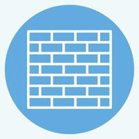 ícone exterior muro. relacionado para construção material símbolo. azul olhos estilo. simples Projeto editável. simples ilustração vetor