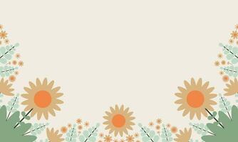 floral fundo com flores e folhas enfeite vetor