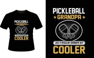 pickleball Vovô gostar uma regular Vovô mas resfriador ou avô camiseta Projeto ou avô dia t camisa Projeto vetor