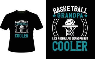 basquetebol Vovô gostar uma regular Vovô mas resfriador ou avô camiseta Projeto ou avô dia t camisa Projeto vetor