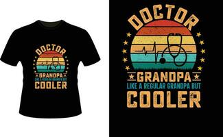 médico Vovô gostar uma regular Vovô mas resfriador ou avô camiseta Projeto ou avô dia t camisa Projeto vetor