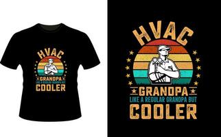 hvac Vovô gostar uma regular Vovô mas resfriador ou avô camiseta Projeto ou avô dia t camisa Projeto vetor