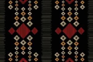 étnico ikat tecido padronizar geométrico estilo.africano ikat bordado étnico oriental padronizar Preto fundo. resumo,illustration.texture,vestuário,quadro,decoração,tapete,motivo. vetor