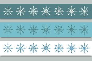 coleção do floco de neve variações ícones. vetor