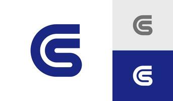 carta cs inicial monograma logotipo Projeto vetor