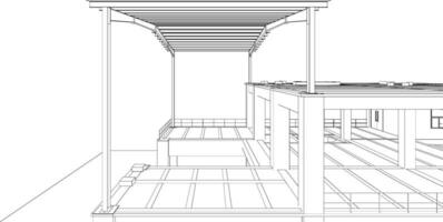 3d ilustração do industrial construção vetor