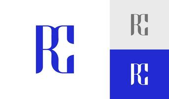 carta rc inicial monograma logotipo Projeto vetor