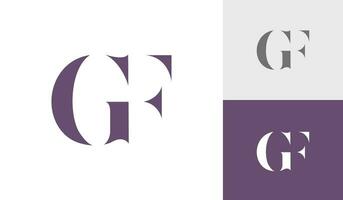 carta gf inicial monograma logotipo Projeto vetor