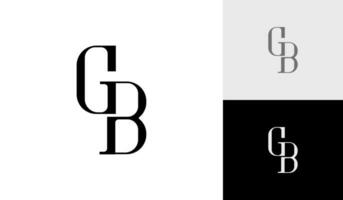 carta gb inicial monograma logotipo Projeto vetor