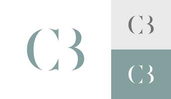 carta cb inicial monograma logotipo Projeto vetor