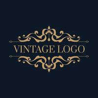 vintage luxo ornamental logotipo com floral ornamento. - vetor. vetor