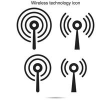 sem fio tecnologia ícone, vetor ilustração.