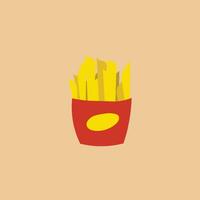 ilustração vetor gráfico velozes Comida francês fritas isolado fundo. adequado para seu Projeto