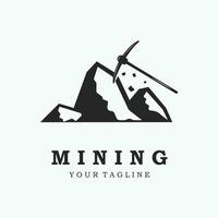 mineração logotipo ícone vetor