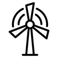 ícone da linha de energia eólica vetor