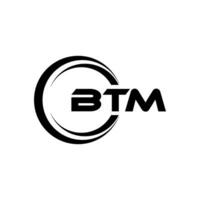 btm logotipo projeto, inspiração para uma único identidade. moderno elegância e criativo Projeto. marca d'água seu sucesso com a impressionante isto logotipo. vetor