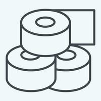 ícone banheiro papel. relacionado para banheiro símbolo. linha estilo. simples Projeto editável. simples ilustração vetor