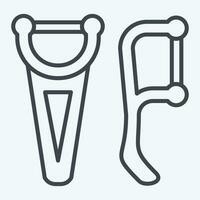 ícone fio dental. relacionado para banheiro símbolo. linha estilo. simples Projeto editável. simples ilustração vetor
