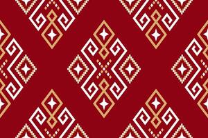 vermelho tradicional étnico padronizar paisley flor ikat fundo abstrato asteca africano indonésio indiano desatado padronizar para tecido impressão pano vestir tapete cortinas e sarongue vetor