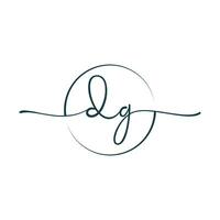dg assinatura inicial logotipo modelo vetor ,assinatura logótipo