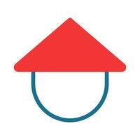 chapéu ícone duotônico vermelho azul cor chinês Novo ano símbolo perfeito. vetor