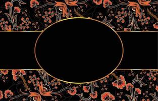 batique elegante com tons de preto e laranja
