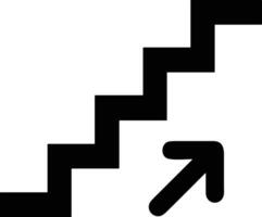 escadas acima escada rolante ícone símbolo imagem vetor. ilustração do andar de cima isolado sucesso conceito Projeto imagem. vetor