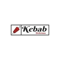 Kebab logotipo Projeto criativo idéia vintage retro estilo vetor