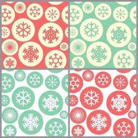 inverno Natal ano novo padrão sem emenda. textura bonita com ilustração vetorial de flocos de neve vetor