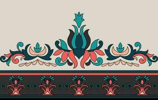 étnico tribal floral desatado padronizar para impressão tecido fronteira do tapete, papel de parede, invólucro papel vetor