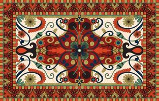abstrato flor persa tapete para casa decoração tapete vetor