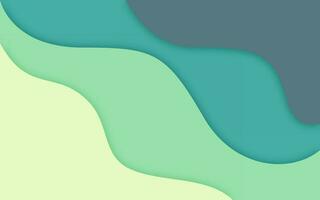 verde onda fundo, moderno minimalista Projeto vetor
