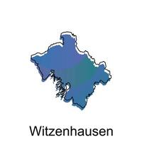 mapa do Witzenhausen Projeto modelo, vetor ilustração do mapa Alemanha em branco fundo