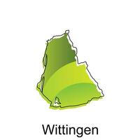 vetor mapa do Witingen moderno contorno, logotipo vetor Projeto. abstrato, desenhos conceito, logotipo, logótipo elemento para modelo.