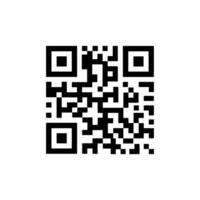 ícone de vetor de código qr. amostra de código qr para digitalização de smartphone. ilustração vetorial isolada.