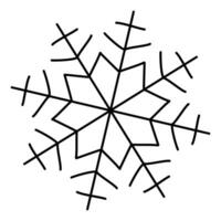 vetor linear floco de neve. simples e primitivo geometria ilustração isolado em branco fundo para Projeto e gráfico arte. linha inverno elemento para cartão postal, cartão, bandeira, poster, folheto.