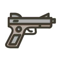pistola vetor Grosso linha preenchidas cores ícone para pessoal e comercial usar.