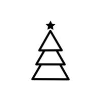 Natal árvore ícone em uma branco fundo vetor