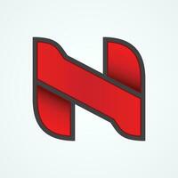 carta n logotipo vetor ícone Projeto modelo