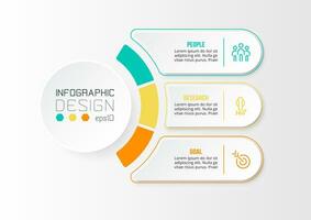 conceito de negócio de modelo infográfico com diagrama. vetor