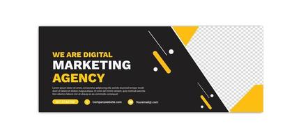 banner de modelo de marketing digital vetor