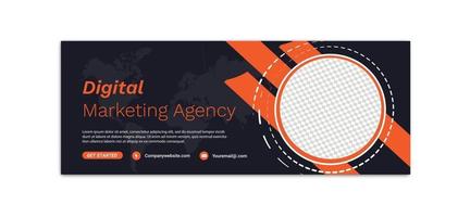banner de modelo de marketing digital vetor